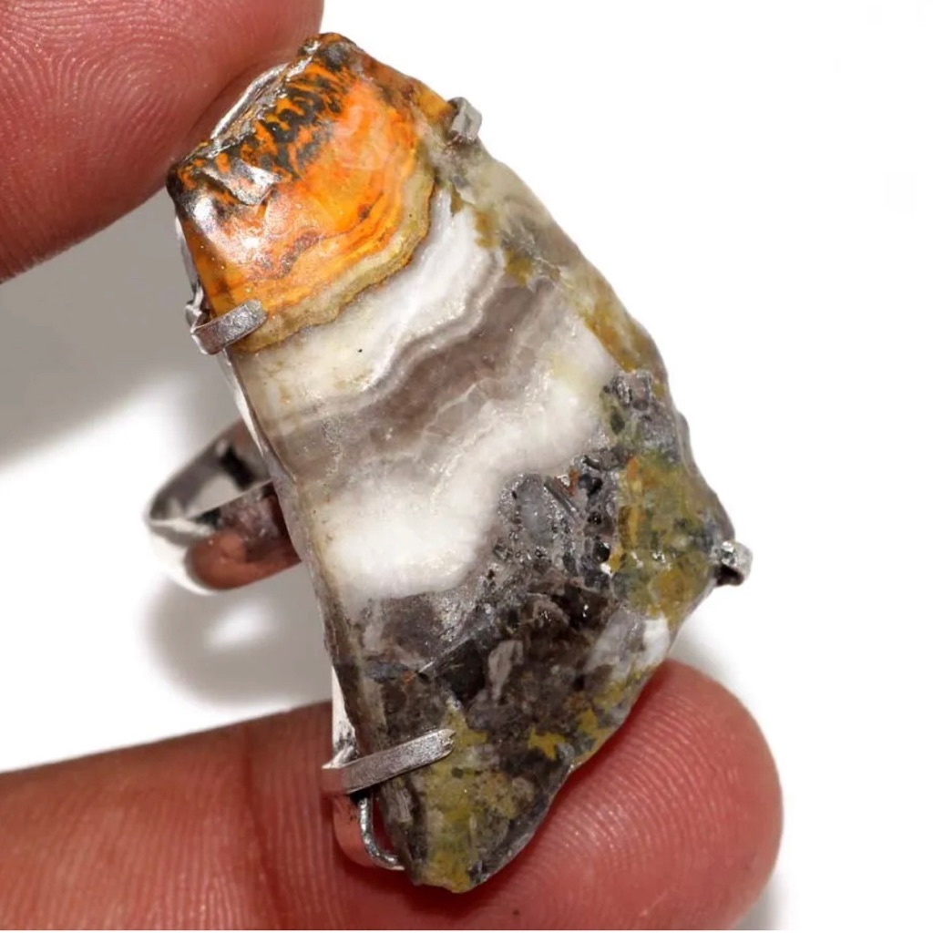 Rough Bumblebee Jasper Ring